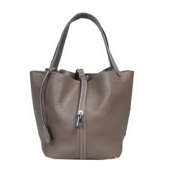 Hermes Picotin Lock MM Bag in Original Leather Dark Grey