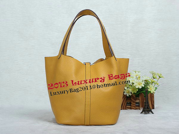 Hermes Picotin Lock MM Bag in Original Leather Yellow