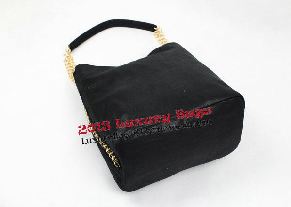 Stella McCartney Calfskin Leather Hobo Bag 836 Black