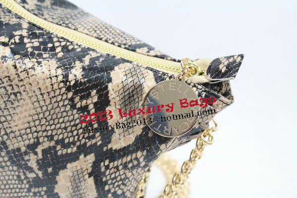 Stella McCartney Snake Leather Cross Body Bag 835 Apricot