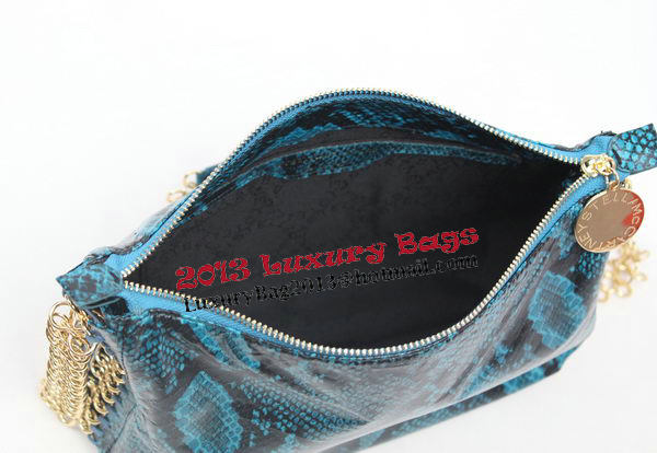 Stella McCartney Snake Leather Cross Body Bag 835 Blue