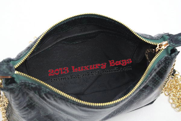Stella McCartney Snake Leather Cross Body Bag 835 Green