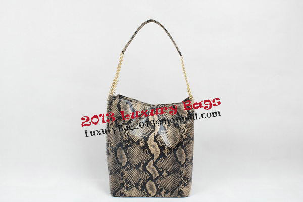 Stella McCartney Snake Leather Hobo Bag 836 Apricot