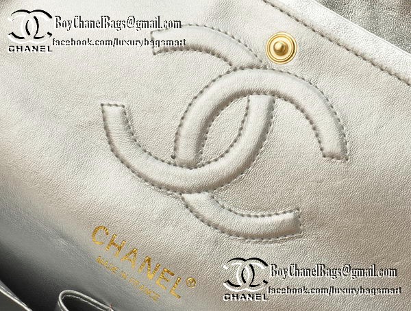 Chanel Classic Flap Bag 2.55 Series Sheepskin Leather CHA1112 Silver