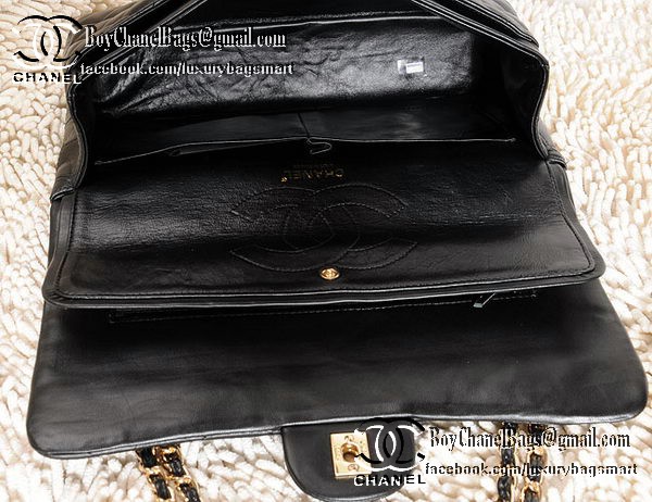 Chanel Classic Flap Bag CHA1113 Black Sheepskin Leather