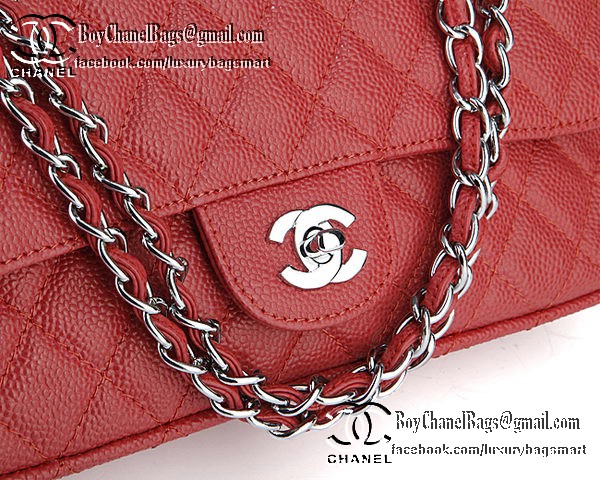 Chanel Classic Flap Bag Cannage Pattern CHA1113 Red