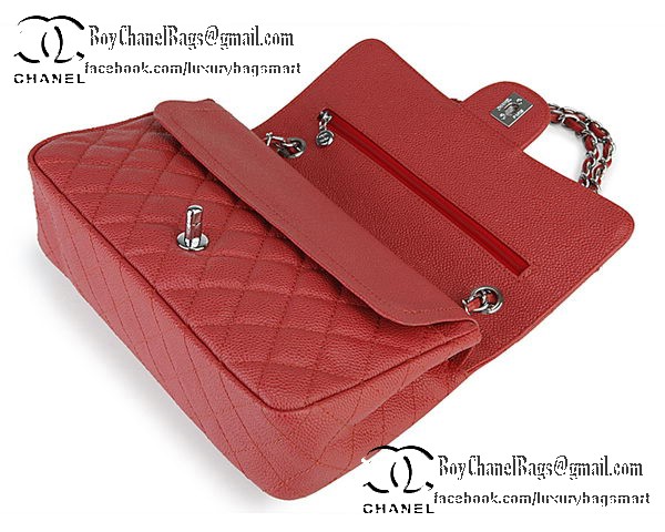 Chanel Classic Flap Bag Cannage Pattern CHA1113 Red