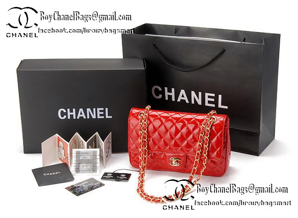 Chanel Classic Flap Bag Patent Leather CHA1113 Red