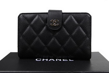 Chanel Matelasse Bi-Fold Wallet Original Cannage Pattern Leater CHA48667 Black