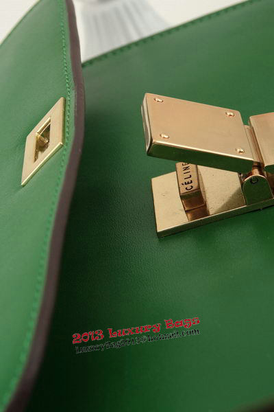 Celine Classic Box Small Flap Bag Smooth Leather 11042 Green