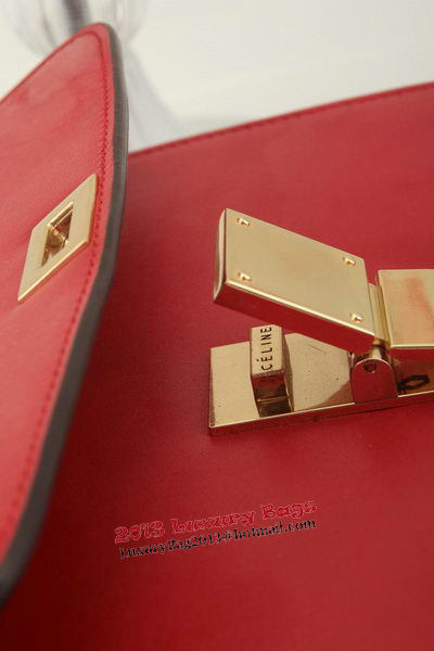 Celine Classic Box Small Flap Bag Smooth Leather 11042 Red