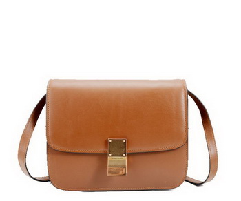 Celine Classic Box Small Flap Bag Smooth Leather 11042 Wheat