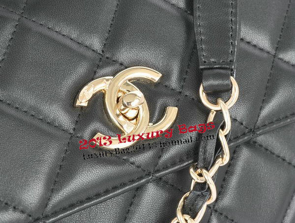 Chanel Classic Top Handle Bag Original Sheepskin Leather CHA92236 Black