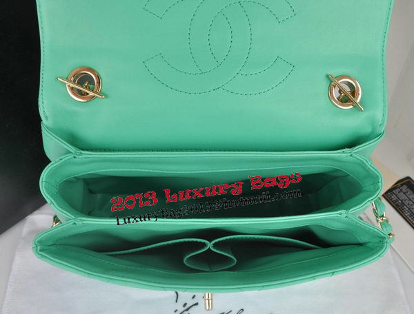 Chanel Classic Top Handle Bag Original Sheepskin Leather CHA92236 Green
