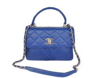 Chanel Classic Top Handle Bag Original Sheepskin Leather CHA92236 Royal