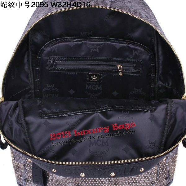 MCM Armour Medium Backpack Snake Leather MC2095 Grey