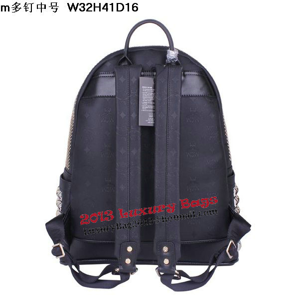 MCM Medium Stark Front Studs Backpack MC4237 Black