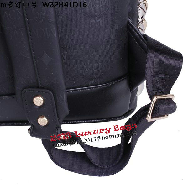 MCM Medium Stark Front Studs Backpack MC4237 Black
