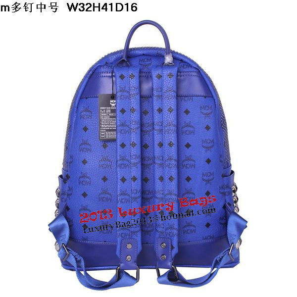 MCM Medium Stark Front Studs Backpack MC4237 Blue