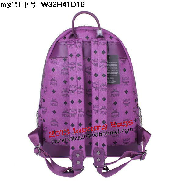MCM Medium Stark Front Studs Backpack MC4237 Purple