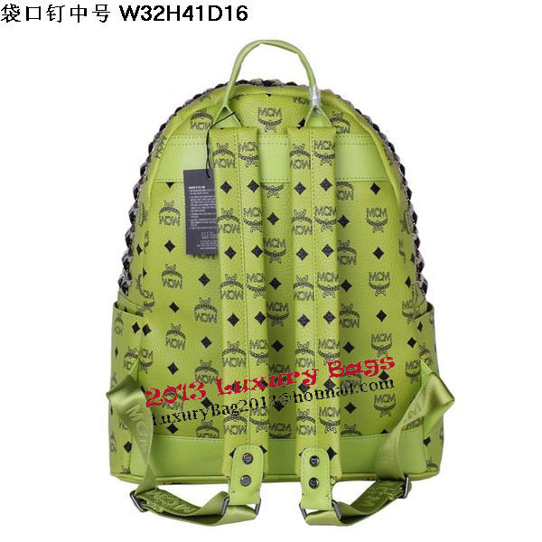 MCM Medium Top Studs Backpack MC4232 Green