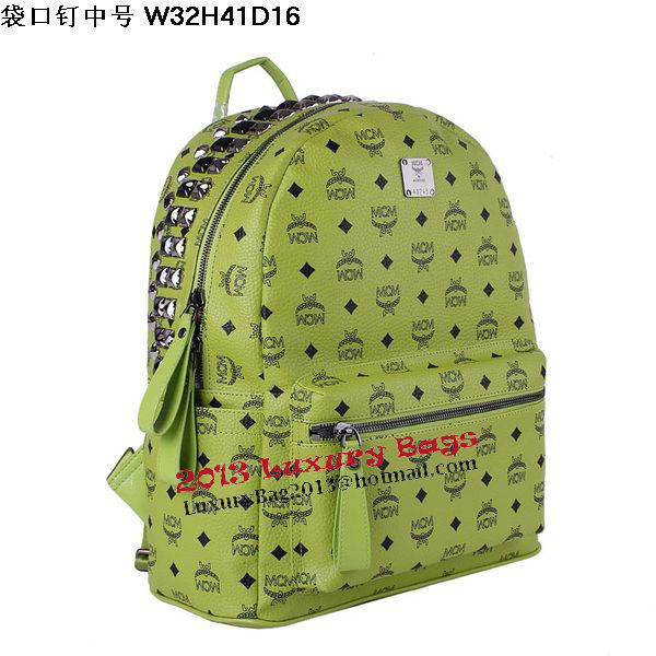MCM Medium Top Studs Backpack MC4232 Green