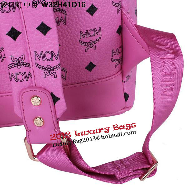 MCM Medium Top Studs Backpack MC4232 Rosy