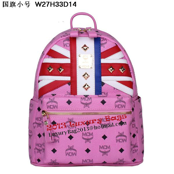 MCM Small Flag of UK Backpack MC5173S Rosy