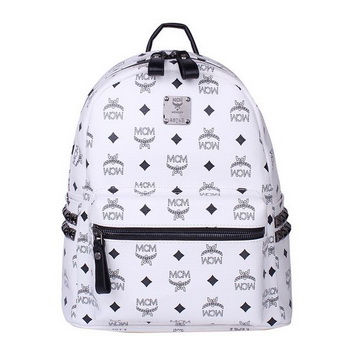 MCM Small Stark Backpack MC2446S White