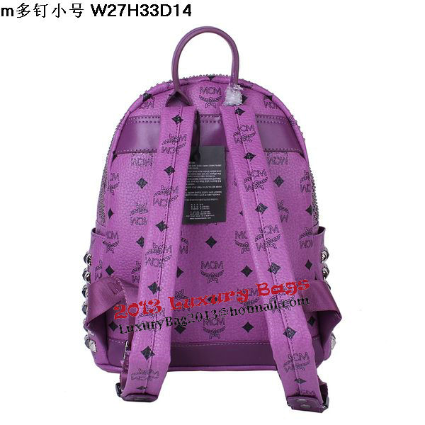 MCM Small Stark Front Studs Backpack MC4237S Purple