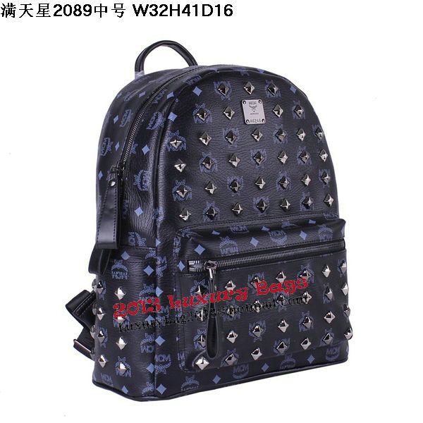 MCM Stark Studded Medium Backpack MC2089 Black