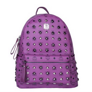 MCM Stark Studded Medium Backpack MC2089 Purple