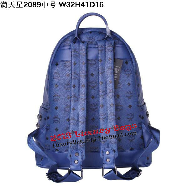 MCM Stark Studded Medium Backpack MC2089 Royal