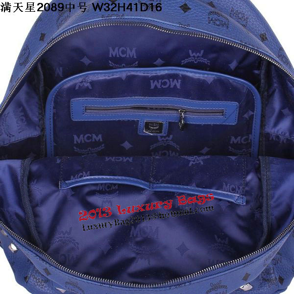 MCM Stark Studded Medium Backpack MC2089 Royal