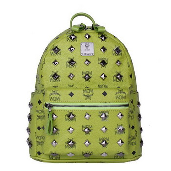 MCM Stark Studded Small Backpack MC2089S Green