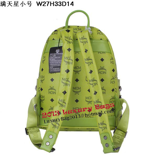MCM Stark Studded Small Backpack MC2089S Green