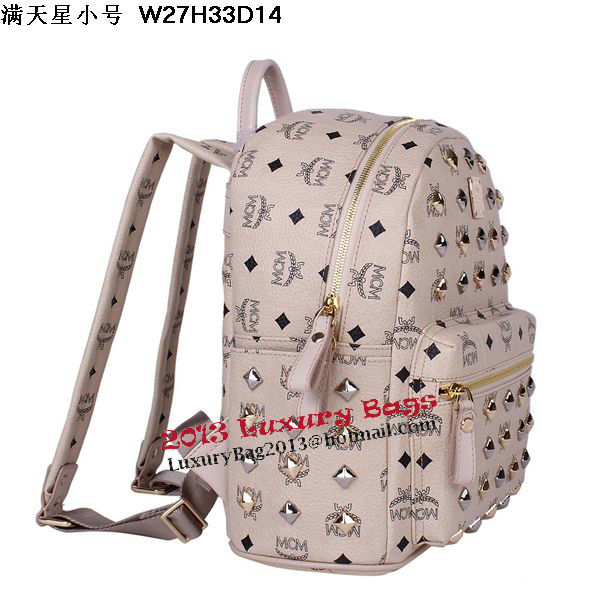 MCM Stark Studded Small Backpack MC2089S OffWhite