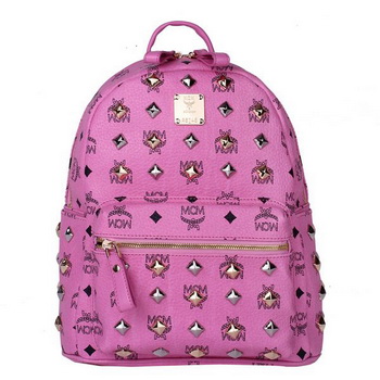 MCM Stark Studded Small Backpack MC2089S Rosy