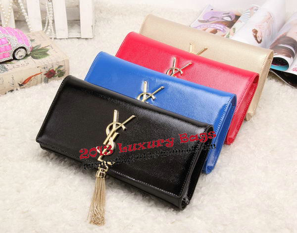 YSL Classic Monogramme Tassel Patent Leather Clutch Bag Y8908 Red