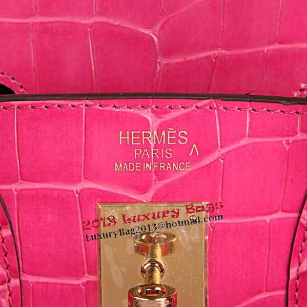Hermes Birkin 30CM Tote Bags Peach Croco Leather Gold