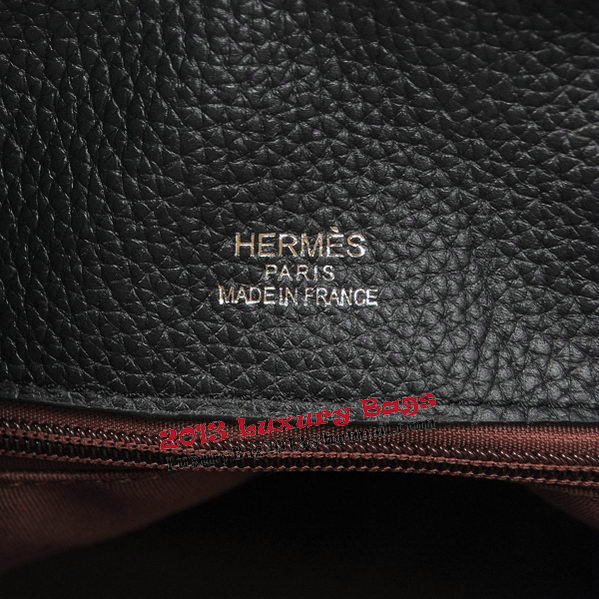 Hermes Briefcase Original Grainy Leather H8813 Black