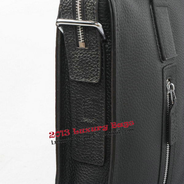 Hermes Briefcase Original Grainy Leather H8813 Black