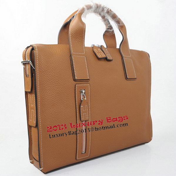 Hermes Briefcase Original Grainy Leather H8813 Wheat