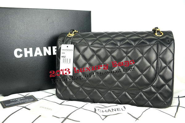 Chanel Jumbo Double Flaps Bag Black Original Leather A36097 Gold