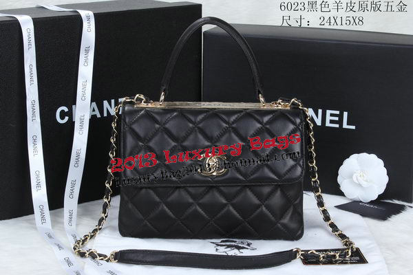 Chanel Classic Top Flap Bag Sheep Leather CHA6023 Black