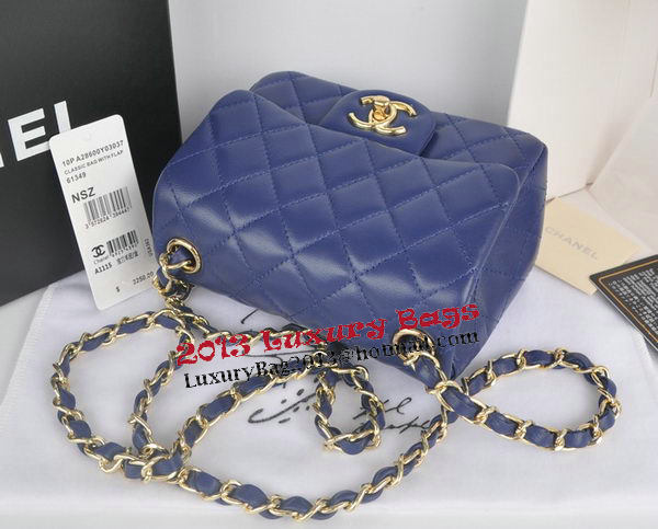 Chanel mini Classic Flap Bag Royal Original Sheekskin CHA1115 Gold