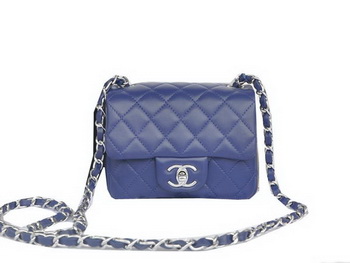 Chanel mini Classic Flap Bag Royal Original Sheekskin CHA1115 Silver