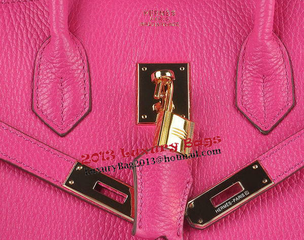 Hermes Birkin 35CM Tote Bag Rosy Grainy Leather Gold