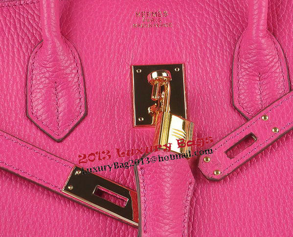 Hermes Birkin 35CM Tote Bag Rosy Grainy Leather Gold