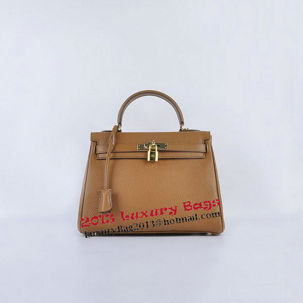 Hermes Kelly 28cm Shoulder Bags Wheat Grainy Leather Gold